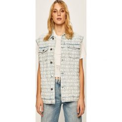 Pinko - Kamizelka jeansowa. Niebieskie kamizelki damskie Pinko, bez wzorów, z bawełny. W wyprzedaży za 899,90 zł.