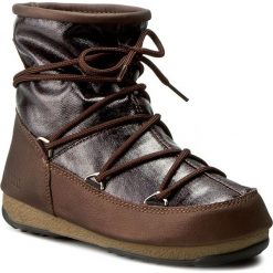 Buty zimowe damskie: Śniegowce MOON BOOT – W.E Low Glitter 24005500001 Marrone