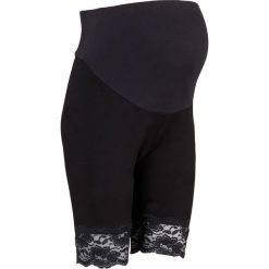 Kolarki ciążowe z koronką bonprix czarny. Czarne spodnie damskie bonprix, z koronki. Za 79,99 zł.