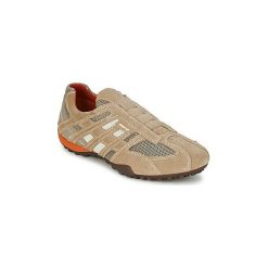 Buty Geox SNAKE. Brązowe trampki męskie Geox, bez wzorów, bez zapięcia. Za 439,00 zł.