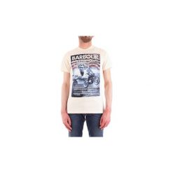 T-shirty z krótkim rękawem Barbour BATEE0365. Białe t-shirty męskie Barbour, xl, bez wzorów, bez kołnierzyka, krótkie. Za 241,62 zł.