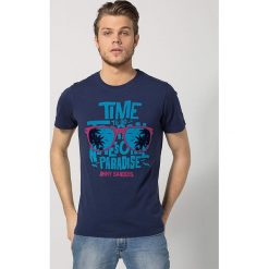 T-shirty męskie z nadrukiem: Koszulka w kolorze granatowym