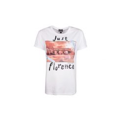 T-shirty z krótkim rękawem Roberto Cavalli S02GC0343. Białe t-shirty damskie Roberto Cavalli, s, bez wzorów, bez kołnierzyka. Za 299,00 zł.