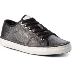 Tenisówki S.OLIVER - 5-23640-20 Black 001. Szare półbuty damskie S.Oliver, na co dzień, bez wzorów, z gumy, bez obcasa, na płaskiej podeszwie, bez zapięcia. W wyprzedaży za 129,00 zł.
