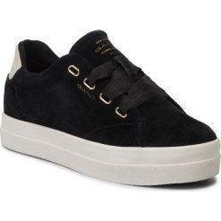Sneakersy Gant Aurora 19533862. Czarne półbuty damskie GANT, bez wzorów, bez obcasa, bez zapięcia. W wyprzedaży za 299,00 zł.
