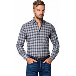Koszula Szara w Kratę Flanelowa Neves. Szare koszule męskie marki LANCERTO, na zimę, m, z bawełny. Za 299,90 zł.