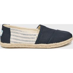 Toms - Espadryle Ivy. Niebieskie espadryle damskie Toms, bez wzorów, z materiału, bez obcasa, na obcasie. W wyprzedaży za 179,90 zł.