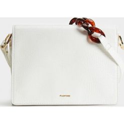 Parfois - Torebka. Białe torebki klasyczne damskie Parfois, w paski, ze lnu, casualowe, na ramię, średnie, bez dodatków. Za 149,90 zł.