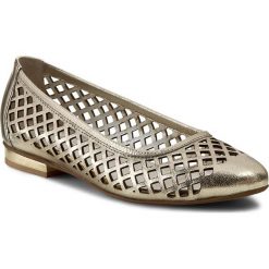 Baleriny R.POLAŃSKI - 0780 Złoty. Żółte baleriny damskie R.Polański, bez wzorów, ze skóry, klasyczne, bez obcasa. Za 229,00 zł.