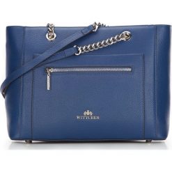 Torebka damska. Niebieskie torby damskie na zakupy Wittchen, ze skóry, eleganckie. W wyprzedaży za 259,90 zł.