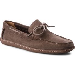 Mokasyny CLARKS - Saltash Edge 261322587 Dark Grey Sde. Pomarańczowe mokasyny męskie Clarks, ze skóry. W wyprzedaży za 229,00 zł.