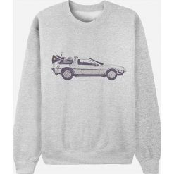 Bluza "Delorean" w kolorze szarym. Szare bluzy męskie Wooop, m, bez wzorów, z okrągłym kołnierzem, bez rękawów, bez kaptura. W wyprzedaży za 87,95 zł.