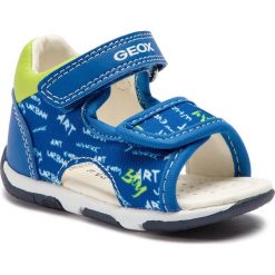 Sandały GEOX - B S.Tapuz B. A B920XA 0AW54 C4344 M Royal/Lime. Niebieskie sandały chłopięce marki Geox, ze skóry ekologicznej, bez zapięcia. Za 199,00 zł.