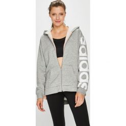 Adidas Performance - Bluza DH4126. Szare bluzy rozpinane damskie adidas Performance, z bawełny, z kapturem. W wyprzedaży za 179,90 zł.