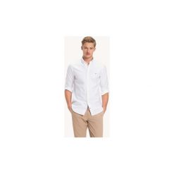Koszule z długim rękawem Tommy Hilfiger MW0MW03745 STRETCH SLIM. Białe koszule męskie TOMMY HILFIGER, xxl, bez wzorów, bez kołnierzyka, z długim rękawem. Za 322,50 zł.