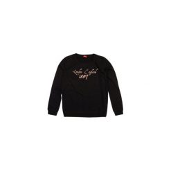 Bluza damska ze ściągaczami, nierozpinana z nadrukiem sportowa. Czarne bluzy sportowe damskie TXM, z nadrukiem. Za 14,99 zł.