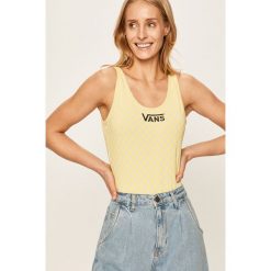 Vans - Top. Żółte bluzki damskie Vans, s, bez wzorów, z elastanu, casualowe, z okrągłym kołnierzem, bez rękawów. W wyprzedaży za 199,90 zł.