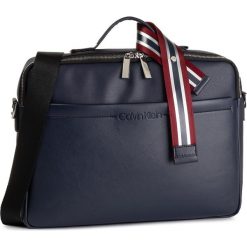 Torba na laptopa CALVIN KLEIN - Flex Top Handle Laptop Bag K50K504793 CEF. Niebieskie torby męskie skórzane Calvin Klein, bez wzorów, ze skóry ekologicznej. W wyprzedaży za 419,00 zł.
