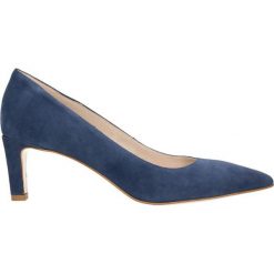 Czółenka RUMI. Niebieskie buty ślubne damskie marki Gino Rossi, ze skóry, na płaskiej podeszwie. Za 449,90 zł.