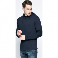 Jack & Jones - Bluza. Czarne bejsbolówki męskie Jack & Jones, m, z bawełny, z kapturem. W wyprzedaży za 89,90 zł.