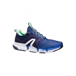 Buty damskie do szybkiego marszu PW 590 Xtense w kolorze niebiesko-zielonym. Niebieskie buty do fitnessu damskie marki NEWFEEL, z gumy. Za 199,99 zł.
