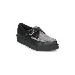 Derby TUK POINTED CREEPER BUCKLE. Czarne półbuty damskie TUK, bez wzorów, bez obcasa, bez zapięcia. Za 391,20 zł.