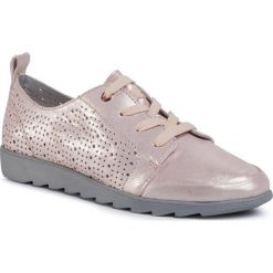 Półbuty JANA - 8-23608-24 Rose/Gold 522. Żółte półbuty damskie Jana, bez wzorów, ze skóry, bez obcasa, na płaskiej podeszwie, bez zapięcia. W wyprzedaży za 169,00 zł.