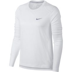Koszulka do biegania damska NIKE MILER LONG SLEEVE / 905127-100 - biały. Białe t-shirty damskie Nike, s, bez wzorów, z poliesteru, bez kołnierzyka. Za 139,00 zł.