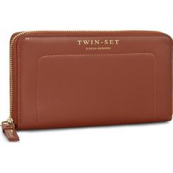 Duży Portfel Damski TWINSET - Portafoglio AA6P1B Coccio 00026. Brązowe portfele damskie Twinset, ze skóry. W wyprzedaży za 479,00 zł.