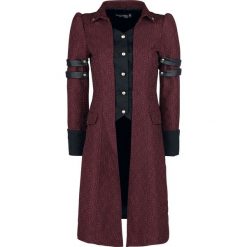 Płaszcze damskie pastelowe: Gothicana by EMP Behemotha Coat Płaszcz damski czerwony/czarmy