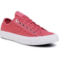 Tenisówki CONVERSE - Ctas Ox 567656C Madder Pink/White/Black. Różowe półbuty damskie Converse, bez wzorów, z gumy, bez obcasa, na płaskiej podeszwie, bez zapięcia. W wyprzedaży za 219,00 zł.