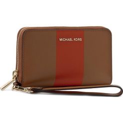 Portfele damskie: Duży Portfel Damski MICHAEL KORS – Center Stripe 32S7GIJE7L Acorn/Orange