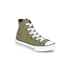Buty Dziecko Converse CHUCK TAYLOR ALL STAR HI. Zielone trampki dziewczęce Converse, bez wzorów, bez zapięcia. Za 164,25 zł.