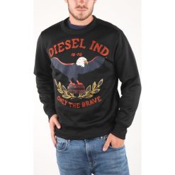 Diesel S-Joe-Ra Bluza Czarny. Czarne bluzy męskie Diesel, s, z nadrukiem, z bawełny, bez kołnierzyka, bez rękawów, bez kaptura. Za 233,95 zł.
