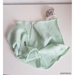 Muślinowy Kocyk Przytulanka aqua. Szare przytulanki i maskotki marki Pakamera. Za 71,00 zł.