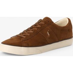 Polo Ralph Lauren - Męskie tenisówki ze skóry, beżowy. Brązowe trampki męskie Polo Ralph Lauren, bez wzorów, ze skóry, eleganckie, bez zapięcia. Za 449,95 zł.