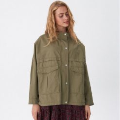 Kurtka oversize - Khaki. Brązowe kurtki damskie House, bez wzorów, bez kaptura. Za 139,99 zł.