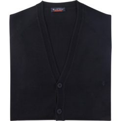CIemnogranatowy sweter/cardigan casual SW27. Swetry męskie Lanieri Fashion - swetry męskie, m, bez wzorów, z bawełny, casualowe, krótkie. Za 148,50 zł.