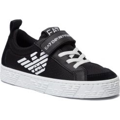Sneakersy EA7 EMPORIO ARMANI - XSX008 XOT06 A120 Black/White. Czarne trampki chłopięce EA7 Emporio Armani, bez wzorów, z zamszu, na rzepy. Za 699,00 zł.