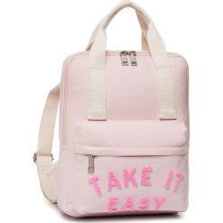 Plecak NELLI BLU - EBG12383 Pink. Różowe plecaki damskie Nelli Blu, bez wzorów, z materiału, eleganckie, bez dodatków. Za 89,99 zł.