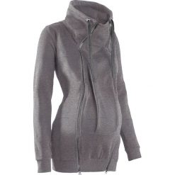 Bluza ciążowa rozpinana, z wstawką niemowlęcą na nosidełko bonprix szary melanż. Szare bluzy ciążowe bonprix, melanż. Za 149,99 zł.