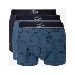 Lacoste 3-pack Bokserki Niebieski. Niebieskie bokserki męskie Lacoste, bez wzorów, z elastanu. Za 199,95 zł.