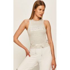 LaBellaMafia - Top. Szare bluzki damskie LABELLAMAFIA, l, z nadrukiem, z elastanu, casualowe, z okrągłym kołnierzem, bez rękawów. Za 119,90 zł.
