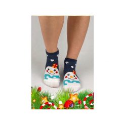 Słodkie skarpetki z bałwankiem. Szare skarpetki damskie marki Candysox.pl. Za 30,00 zł.