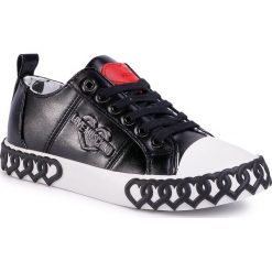 Trampki LOVE MOSCHINO - JA15243G0AJA0000 Nero. Czarne półbuty damskie Love Moschino, bez wzorów, z gumy, bez zapięcia. W wyprzedaży za 749,00 zł.