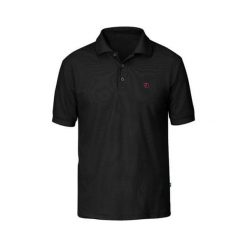 Fjällräven Crowley Pique Shirt, Czarny | 550 | Z. Czarne koszulki męskie Fjällräven, m, bez wzorów, klasyczne, polo, z krótkim rękawem, krótkie. W wyprzedaży za 447,01 zł.