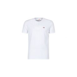 T-shirty z krótkim rękawem Levis SS ORIGINAL HM TEE. Białe t-shirty męskie Levi's®, s, bez wzorów, bez kołnierzyka, krótkie. Za 109,00 zł.