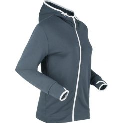 Bluza rozpinana, długi rękaw bonprix nocny niebieski. Niebieskie bluzy damskie bonprix, bez wzorów, z długim rękawem, długie, bez kaptura. Za 109,99 zł.