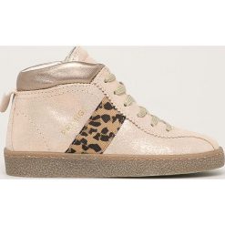 Primigi - Buty dziecięce. Niebieskie trampki chłopięce Primigi, bez wzorów, ze skóry, sportowe, na sznurówki. W wyprzedaży za 159,90 zł.