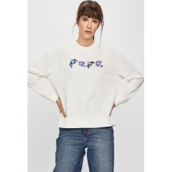 Pepe Jeans - Bluza Bambi. Białe bluzy damskie Pepe Jeans, s, z nadrukiem, z bawełny, bez rękawów, bez kaptura. Za 339,90 zł.